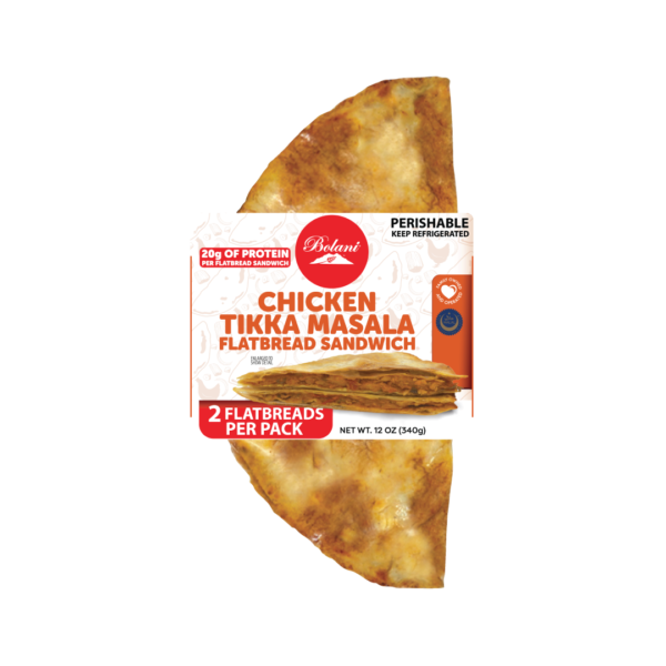 Bolani chicken tikka masala-filled flatbread