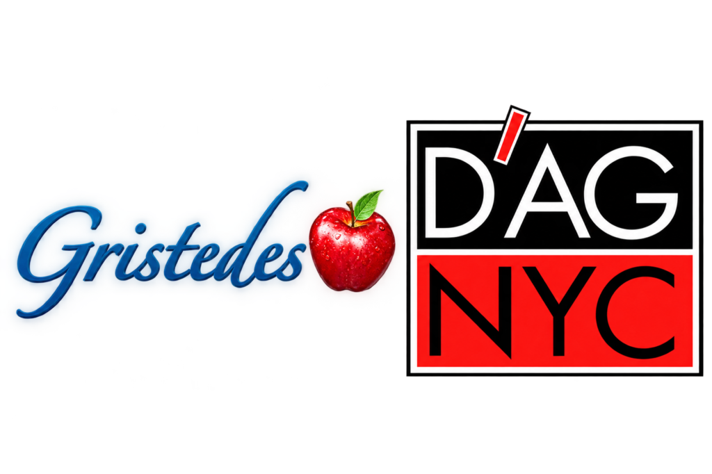 Gristedes and D'Agostino Supermarket logos